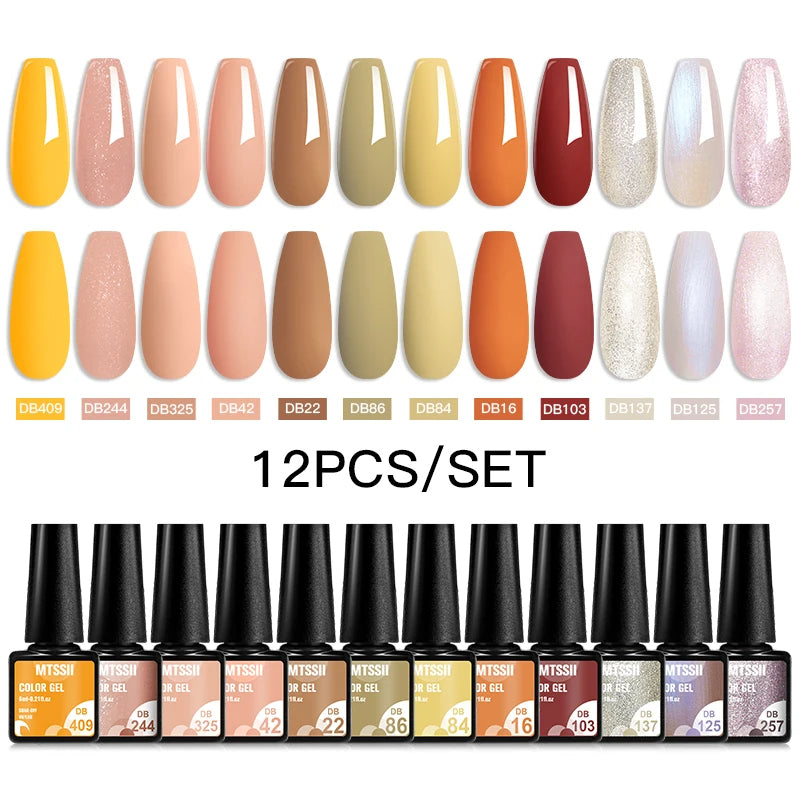 12pcs set of Gel nail polish