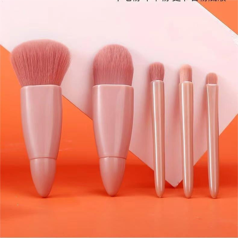 Portable Cosmetic Brush With Mirror Imported